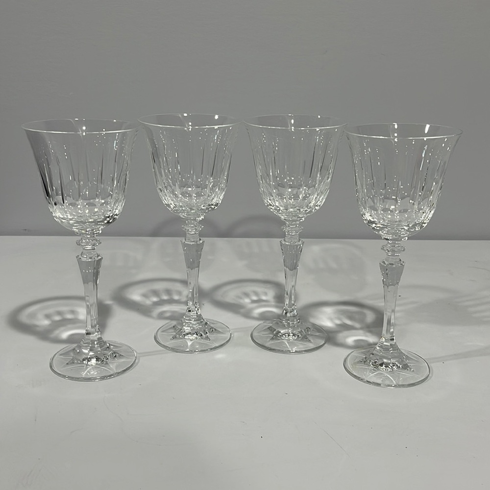 Mikasa crystal wine glasses set of 4 elegant crystal glass vertical cut